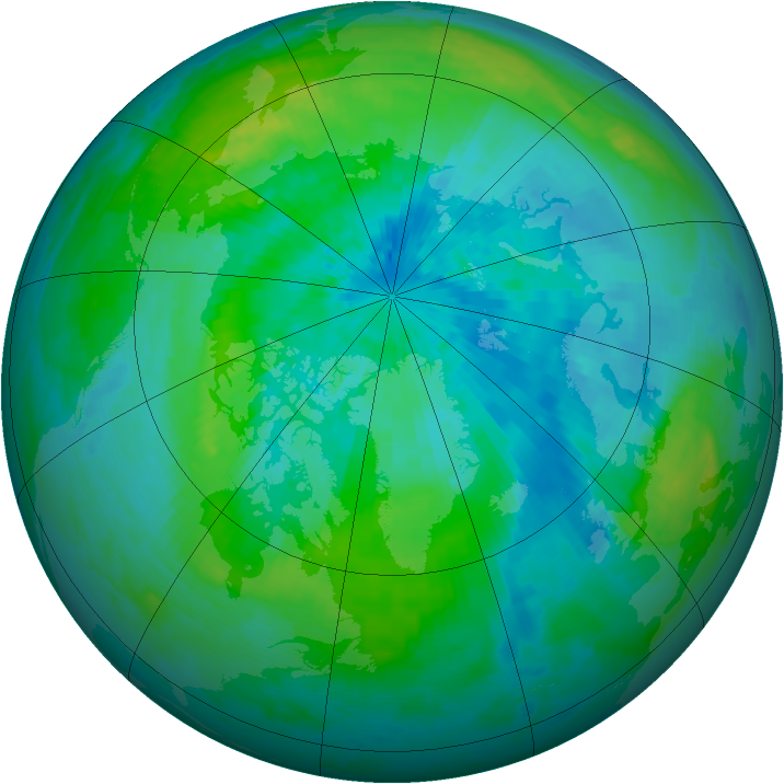 Arctic ozone map for 17 September 2001